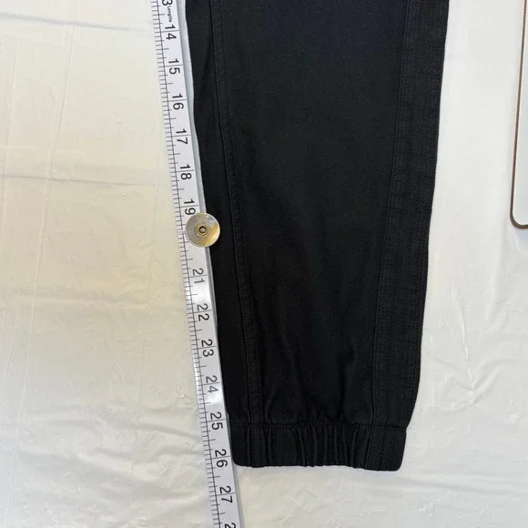 Athleta Farallon Jogger Pants Black Organic Cotton Utility Tapered Womens Size 4 - Picture 8 of 11